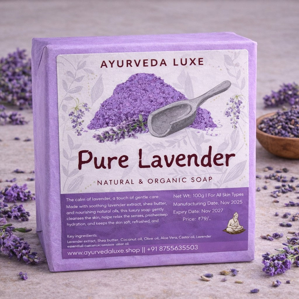 Pure Lavender- 100% Chemical Free Handcrafted Ayurvedic Soap