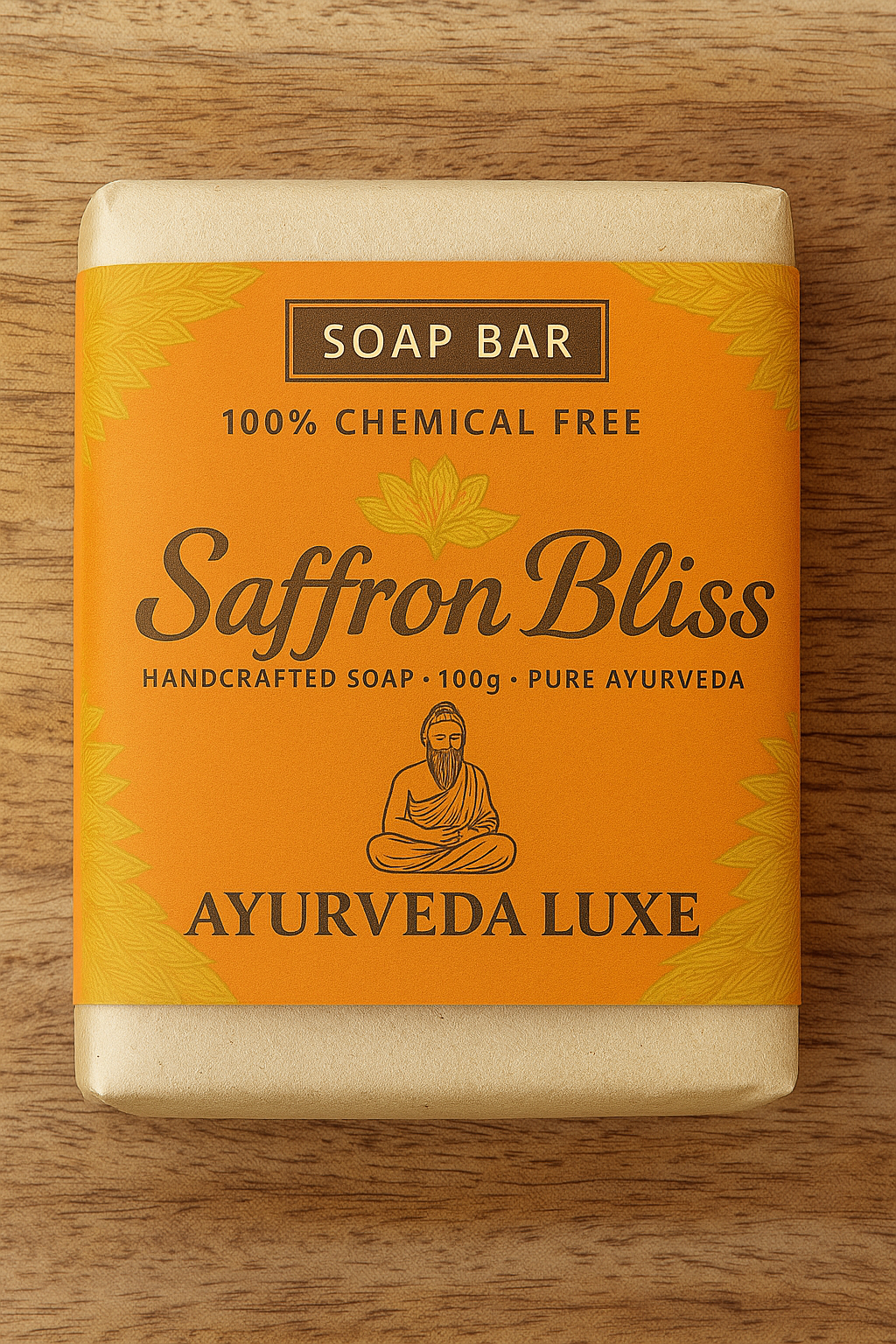 Saffron Bliss – 100% Chemical-Free Handcrafted Soap